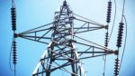 High-voltage power transmission towers , Power Lines Stock Photo