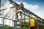 Asian Construction Worker Control In The Construction Of Roof St