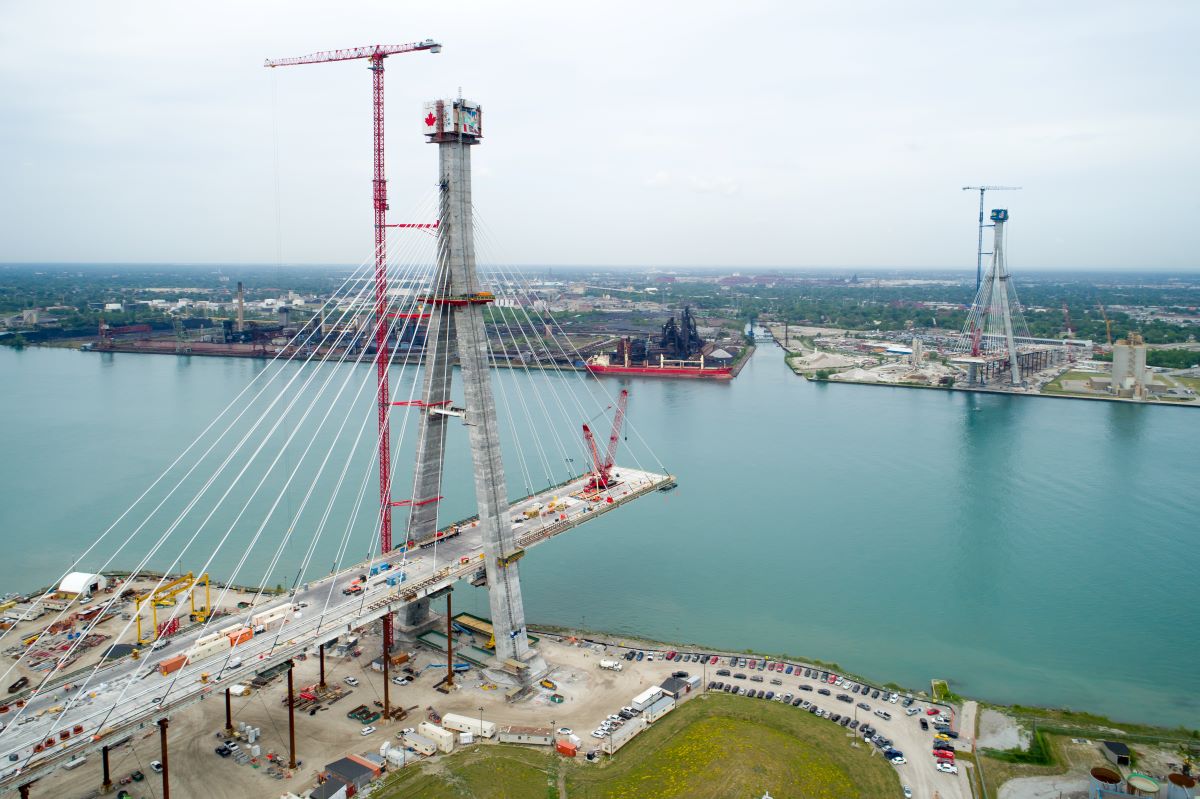 Final steps in Gordie Howe International Bridge tower construction